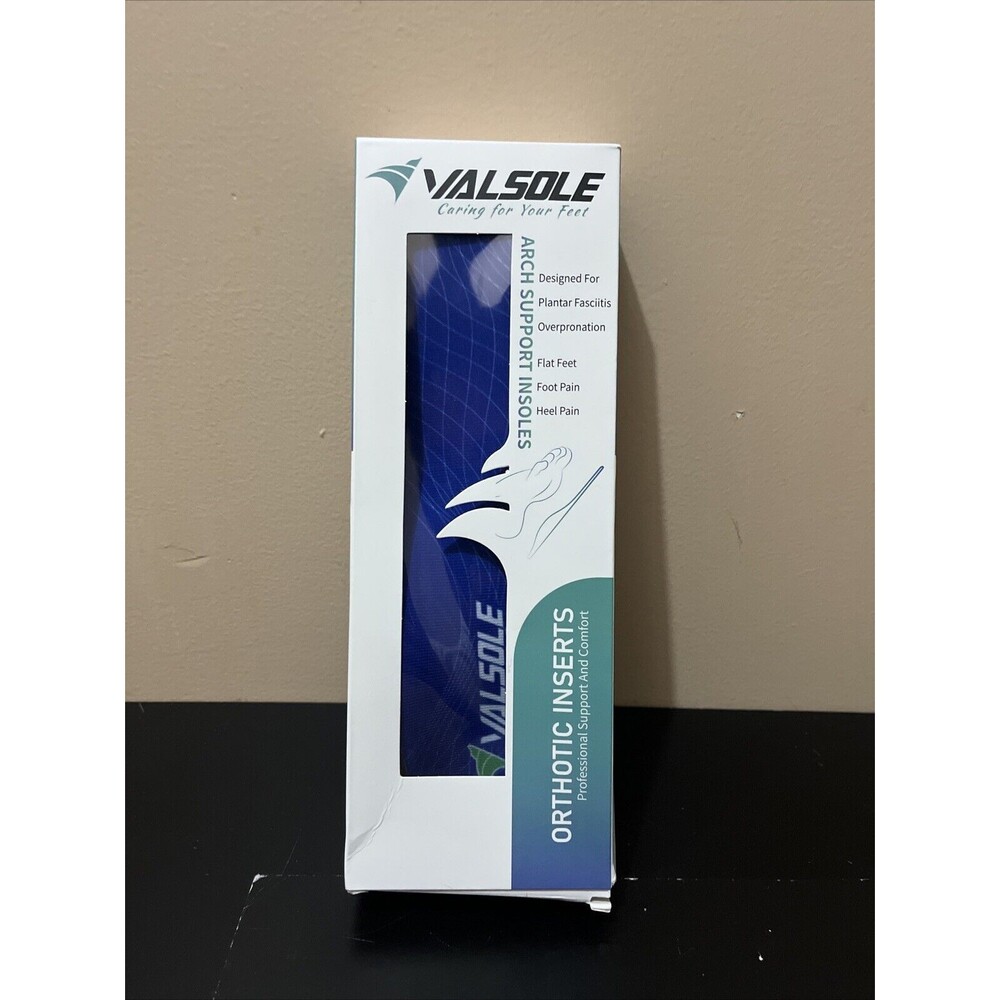 VALSOLE Plantar Fasciitis Orthotic Shoe Inserts Unisex Trim To Size Heel Pain